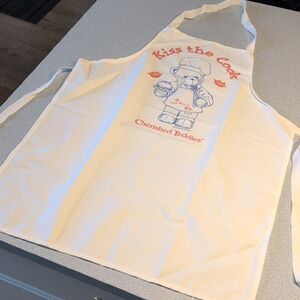 Cherished Teddies Cream Apron with Fabric Label